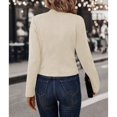 thumbnail image 4 of QASIEATN Fall Coats for Graceful Ladies Fashion, Faux Suede Leather Jacket: Fall Winter Clothes Casual Business Long Sleeve Jacket Coat, Womens Winter Tops, 4 of 4