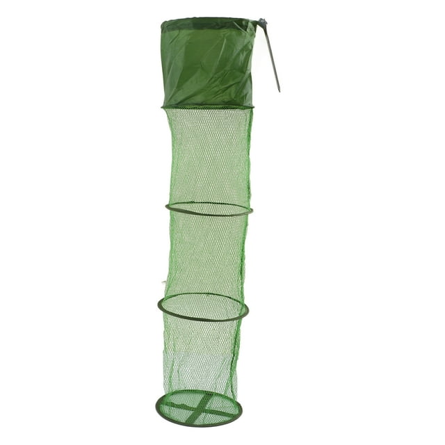 Fishing Net Cage, Portable Cross Sewing Process Easy Drying Universal Rotor Scratch Prevention Collapsible Fishing Net Cage For Fishing Accessories S