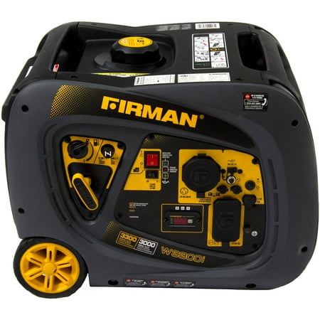 Firman W03081 3300/3000 Watt Gas Recoil Start RV Ready Inverter Generator with USB, cETL, (Best 1000 Watt Generator)