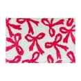 thumbnail image 2 of Fasiaou Valentine's Day Bath Rugs, Red Heart Bow Area Rugs for Bathroom Kitchen Bedroom, Non-slip Microfiber Washable Bath Mat, Valentines Soft Absorbent Bathmat for Anniversary Home Decor,Red, 2 of 7
