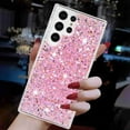 thumbnail image 3 of Dteck Bling Case for Samsung Galaxy S23 Plus, Women Girls Sparkly Glitter Shiny Soft TPU Rubber Ultra Slim Shockproof Hard Protective Cover, Pink, 3 of 5