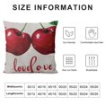 thumbnail image 6 of Acheng Farmhouse Pillow Covers I Love You Cherry Much Quotes Sweet Red Ripe Cherries Square Cushion Case Watercolor Fruits Pillowcase,2 Pcs (Love Cherry) White, 6 of 6