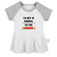 thumbnail image 1 of I'm Not In Danger, I'm The Danger Funny Dresses For Baby, Newborn Babies Skirts, Infant Princess Dress, 0-24M Kids Graphic Clothes (Gray Raglan Dresses, 0-6 Months), 1 of 4