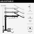 thumbnail image 6 of VIVO Single Laptop Notebook Car Mount, Swivel Arm Adjustable Extension Clamp, 6 of 9