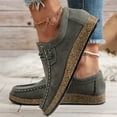 thumbnail image 6 of Womens Sneakers, Lace Up Loafers for Women Comfortable Round Toe Slip On Flats Work Walking Shoes With Arch Support Stylish Oxford Shoes Lightweight Non-Slip Casual Shoes Fashion Sneakers, Gray 9, 6 of 7