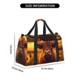thumbnail image 3 of Fotbe Vintage Sunflower Cow A Bolsa de Viaje con Estampado, Bolsa de Fin de Semana para Mujer con Compartimento para Zapatos, Bolsa de Gimnasio con Bolsillo Húmedo, 3 of 7