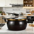 thumbnail image 4 of 2.19-Gallon Large Enameled Cast Iron Dutch Oven & Saucepan, Non-Stick Roaster with Glass Lid, Even Heat, Induction & Gas Compatible, for Soups, Stews & Braising, 4 of 13