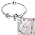 thumbnail image 1 of Pulsera Charms Plata 925 Pan Tortuga Globo Pulseras 19cm con bolsa de terciopelo, 1 of 4