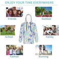 thumbnail image 5 of Fotbe Colorful Butterfly Pattern Youth Pullover Hooded Sweatshirt, Boys Hoodie, Kangaroo Pocket Hoodie for Kids Girls -Large, 5 of 6