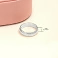 thumbnail image 3 of LeCalla 925 Sterling Silver Plane Dome Wedding Band Ring Round Classic Finger Ring for Women (Ring Size - 7 No.), 3 of 5