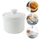 thumbnail image 2 of Tazón de sopa con tapa, olla de cerámica para cocinar al vapor, huevera para cocinar al vapor, bol para servir postres, 2 of 7