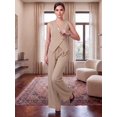thumbnail image 2 of Conjunto Elegante de 2 Piezas Chaleco Entallado y Pantalón Palazzo para Mujer, 2 of 5