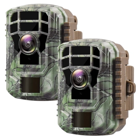 CAMPARK 2 Pack Trail Camera 20MP 1080P Deer Game Camera with Night Vision Motion Activated Waterproof for Hunting