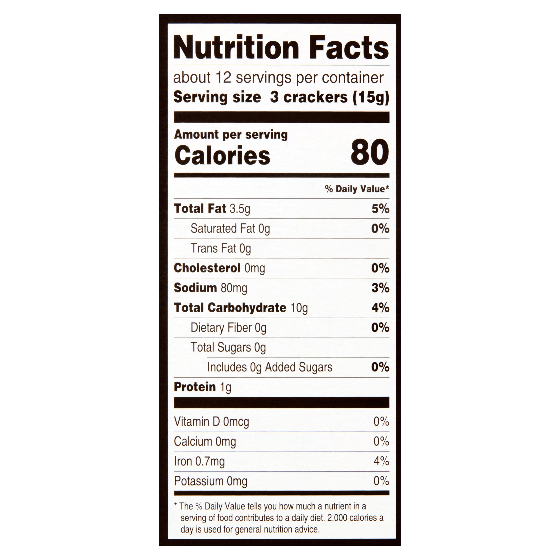 Great Value Sea Salt & Black Pepper Crackers, 6.5 Oz.