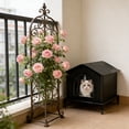 thumbnail image 5 of Outdoor Cat House Waterproof Sun Shelter Foldable Feral Cat Tent Insulated Porch Yard Balcony Winter Summer Hideout for Stray Cats Outdoor Home Patio Garden All Season Rest Shelter Cozy Sleep Pad, 5 of 6