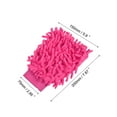 thumbnail image 2 of Uxcell Reusable Scratch-Free Cleaning Gloves Microfiber Chenille Mitts, Rose Red 3 Pack, 2 of 5