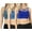 3PK: TITANIUM/BLUE MIST/DENIM BLUE, variant on Womens Comfort Seamless Crisscross Front Strappy Bralette Sports Bra Top with Removable Pads (S~3XL)