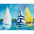 thumbnail image 2 of Slivka, Jane 24x20 White Modern Wood Framed Museum Art Print Titled - The Regatta, 2 of 4