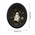 thumbnail image 2 of Spooky Ghost Halloween Oval Wall Art Framed Dark Academia Decor, 2 of 4