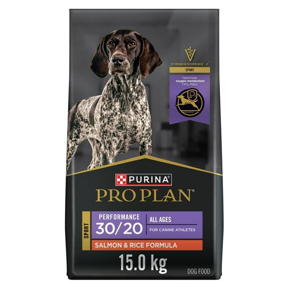 Purina Pro Plan Sport Performance 30/20 Formule Saumon et Riz, Nourriture Sèche pour Chiens 17 kg