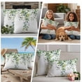 thumbnail image 5 of Summer Eucalyptus Leaves Outdoor Waterproof Pillow Covers, Pastoral Rustic Botanical Decorative Square Throw Pillowcase Sofa Cushion Sham for Patio/Couch/Chair, 18"x18" 2 Pack, 5 of 8