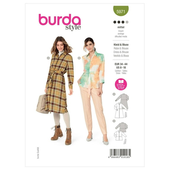 Burda Sewing Pattern 5971 Women 8-18 (34-44)