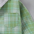 thumbnail image 4 of larppty Toddler Kids Boys Girls Flannel Hooded Plaid Shirt Button Baby Red Clothes (Green,3-4 Years), 4 of 4