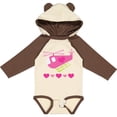 thumbnail image 3 of Inktastic Valentine Pink Heart Helicopter Boys or Girls Long Sleeve Baby Bodysuit, 3 of 5