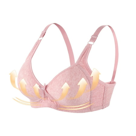 Blczomt Comfortable Womens Bras Clearance Under $5 No Underwire Push Up Pink Balconette Bra