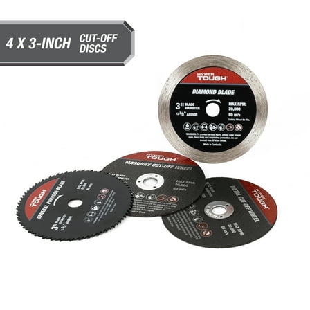 Hyper Tough 4-Pack, 3-inch Aluminum Cut-off Discs, 43230