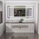 thumbnail image 1 of 63" x 32" Extra Large LED Light Backlit Bathroom Mirror Dual Lights Makeup Anti-Fog Memory 3 Colors Dimmable With Touch Button My Lux Decor Round, 1 of 7