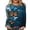 Blue, variant on Womens Athletic Tops Girls Shirts Long Sleeve Womens Oversized Tee Shirts Tee Long Sleeve Women Mod Bod Tops Compression Shirt Women Shirt Short T for Casual White L