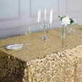 Efavormart 90X132" Champagne Premium Big Payette Sparkly SEQUIN Rectangle Tablecloth For Wedding ...