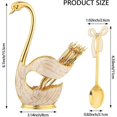 thumbnail image 4 of Light Luxury Metal Swan Coffee Spoon Set Retro European Classical Craftsmanship Compostable Cutlery Kitchen Utinsels Sets, 4 of 5