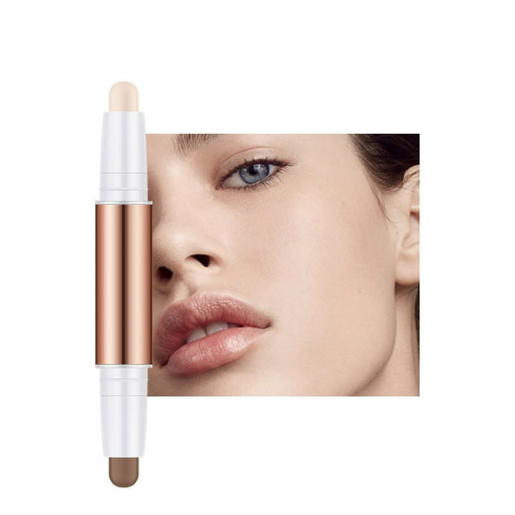UHGEAX Glow Color Modeling Light Shadow Double Head Stick Clavicle Shadow Pen Face Highlight Concealer 3.6G a Lotion The Foundation Concealer Stick a Concealer Bb Cream Pox Back to School Essentials