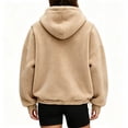 thumbnail image 6 of WULMLEO Cuddle Pouch Hoodie for Women Fleece Carrier Sweatshirt with Dog Pouch Brown L, 6 of 6