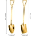 thumbnail image 2 of 10PCS Gold Shovel Shape Spoons, Stainless Steel Tea Coffee Spoon Dessert Spoon, Mini Cute Mixing Spoon Sugar Spoon Cake Spoon Ice Cream Spoon, Tea Set Small Gift Tableware, 2 of 5