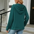 thumbnail image 5 of Ediodpoh Women's Autumn Winter Loose Long Sleeve Hooded Zipper Cardigan for Women Pocket Sweater Green S, 5 of 8