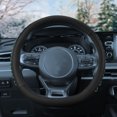 thumbnail image 3 of FH Group Genuine Leather Lace-Up Steering Wheel Cover - Mint, 3 of 5
