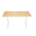 thumbnail image 1 of Rise UP Dual Motor Electric Standing Desk 60x30" Bamboo Desktop Premium Ergonomic Adjustable Height sit Stand up Home Office Computer Desk Table Motorized Powered Modern Furniture Small Standup, 1 of 9