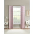 thumbnail image 7 of Your Zone Gingham Plaid Blackout Curtain Panel Pair, Set of 2, Pink, 37" W x 84" L, 7 of 7