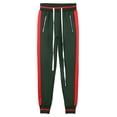 thumbnail image 7 of Ma Croix Men's Skinny fit Two Tone Stripe Track Pants Jogger with Zipper Pockets, 7 of 7