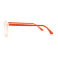 thumbnail image 3 of Kid Girls Colorful Round Horn Rim Blue Light Filter Computer Glasses Orange, 3 of 4