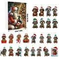 thumbnail image 3 of Oioii 24PCS Christmas Dachshund Advent Calendar, Christmas Vacation Advent Calendar Dachshund Pendant Countdown Calendar Cartoon Ornaments Home Decorations, 3 of 9
