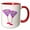 Red/White, variant on 3drose, Purple Polka Dot Martini Glasses, 11oz Mug