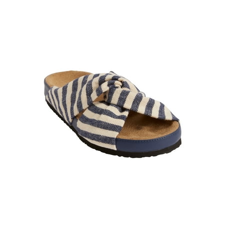 

Comfortview Women s Wide Width The Reese Footbed Sandal Sandal