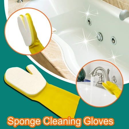 

Swimming Pool Cleaning Tool Waterproof Latex Sponge Glove Hand Sponge Pad