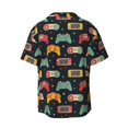 thumbnail image 2 of Sigee Retro Video Game Print Men's Shirts Casual Button Down Short Sleeve Summer Beach Shirt Hawaiian Vacation Shirts Tee Shirt-, 2 of 7