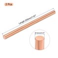 thumbnail image 2 of Uxcell Pure Copper Round Rod Diameter Length Solid Copper Rod Lathe Bar Stock for Metal Craft 12 x 200mm 1pcs, 2 of 6