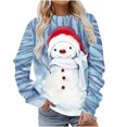 thumbnail image 2 of Chandail en Molleton de Noël pour Femmes 2023 Manches Longues Décontracté Impression de Noël Col Rond Chandail Tunique en Liquidation, 2 of 6